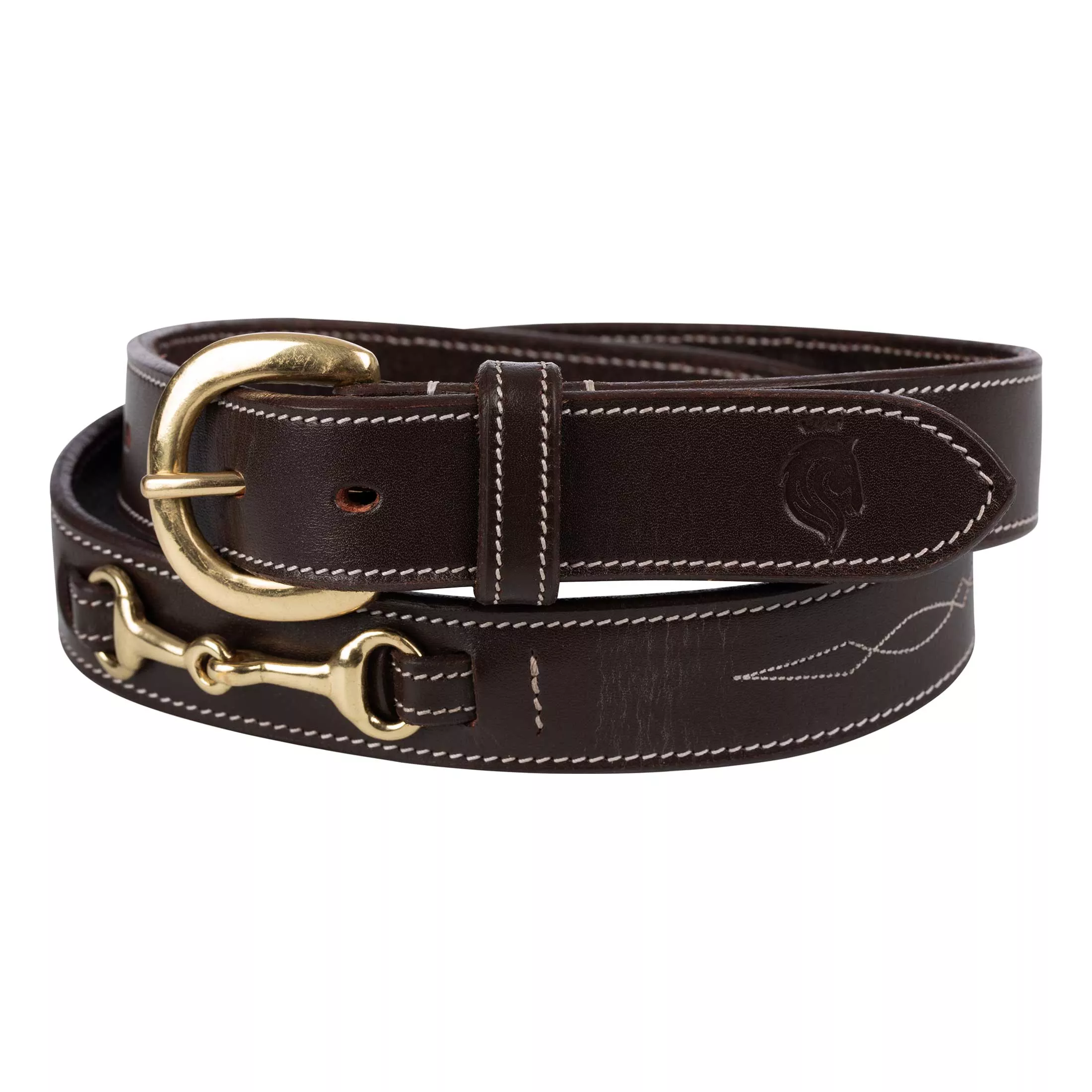 Equinavia Filippa Fancy Stitch Bit Belt - Brown