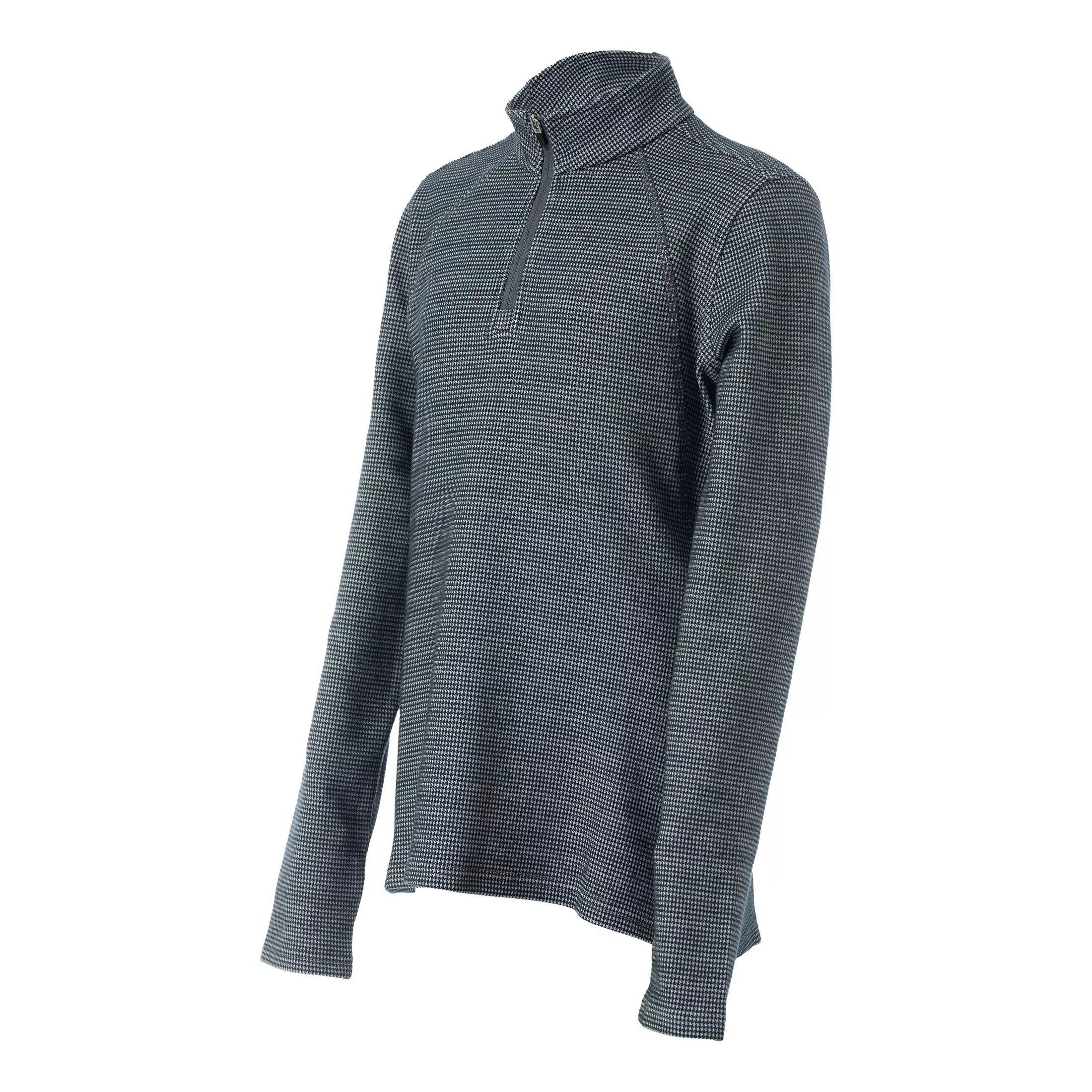 Equinavia Klara Kids Houndstooth Quarter Zip - Navy/White