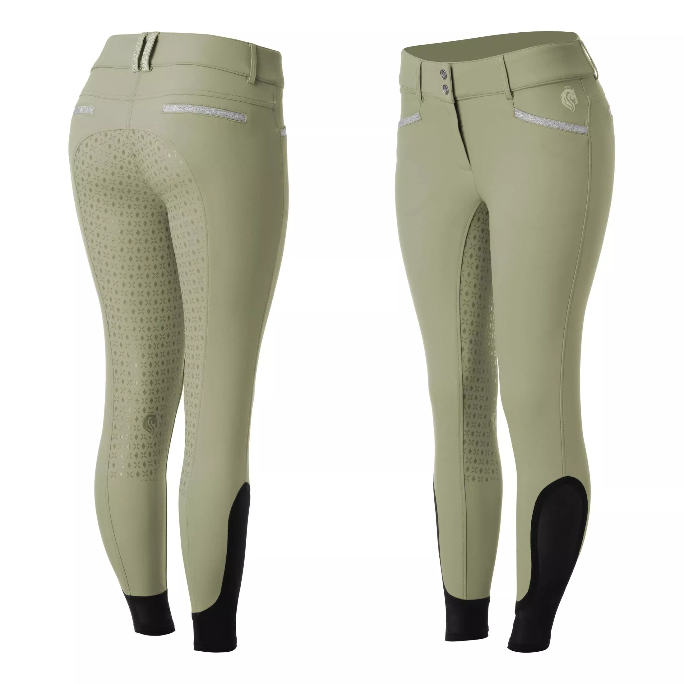 Equinavia Kristina Womens Full Seat Breeches - Light Olive