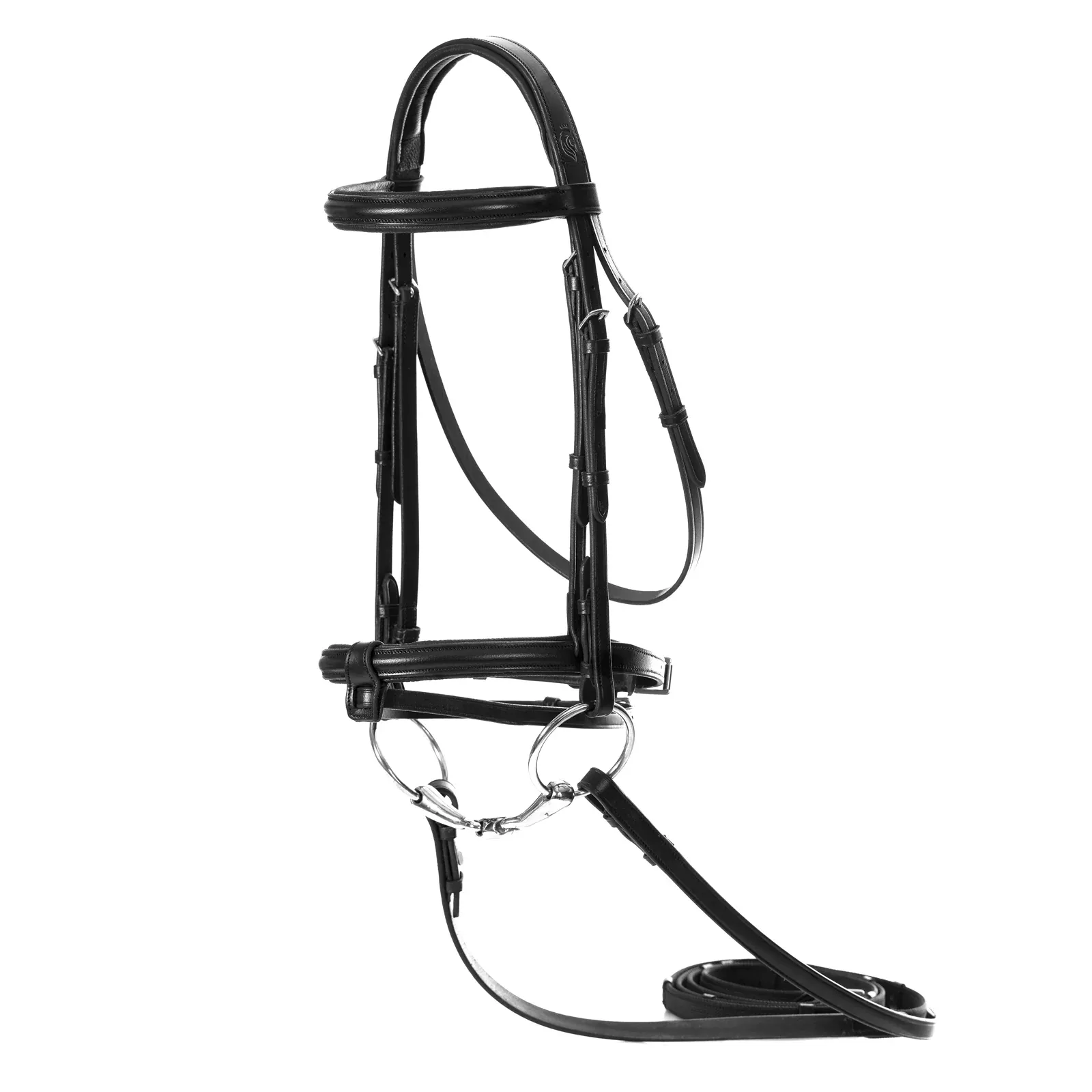 Equinavia Saga Padded Dressage Bridle & Reins - Black
