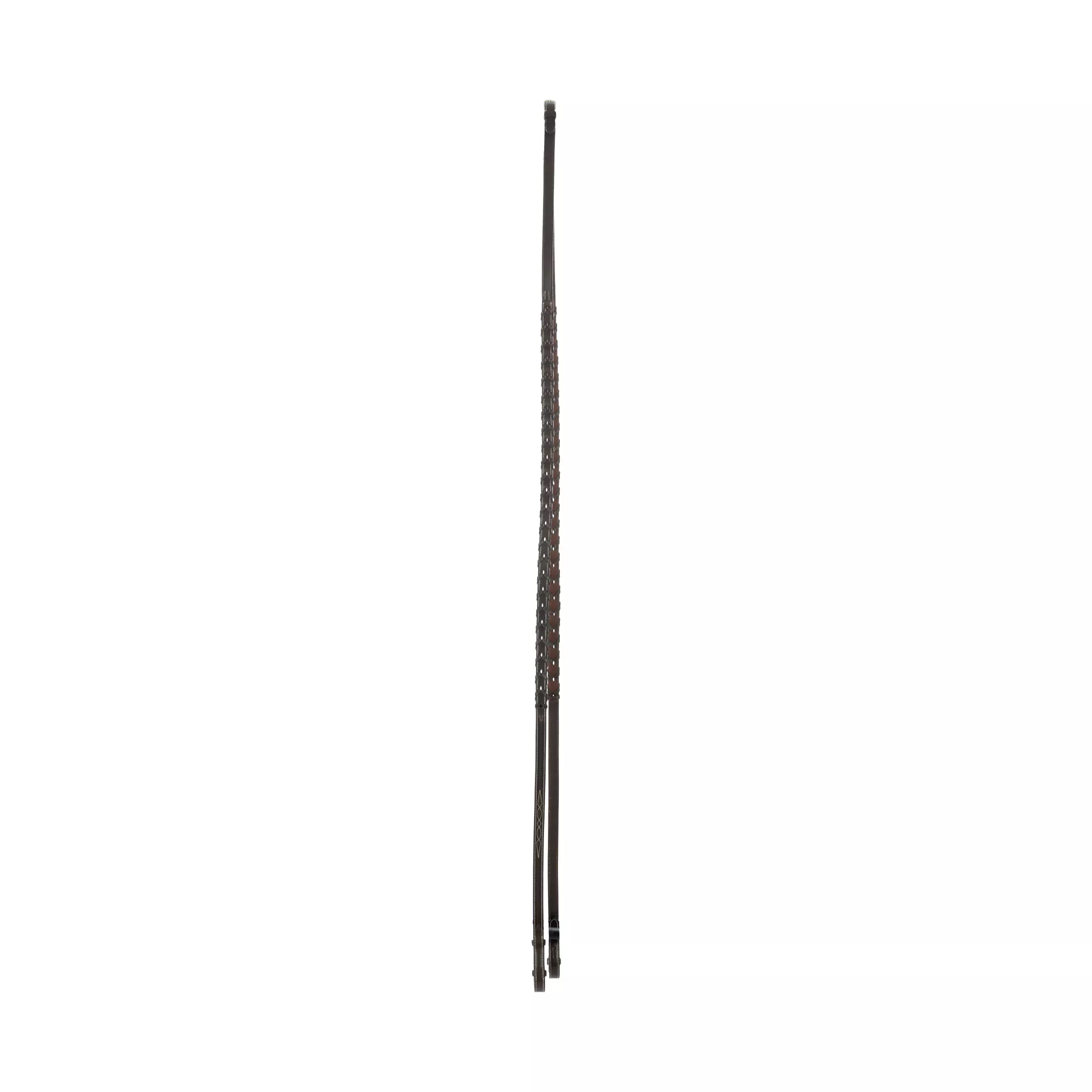Equinavia Valkyrie Rubber Lined Laced Reins - Chocolate Brown