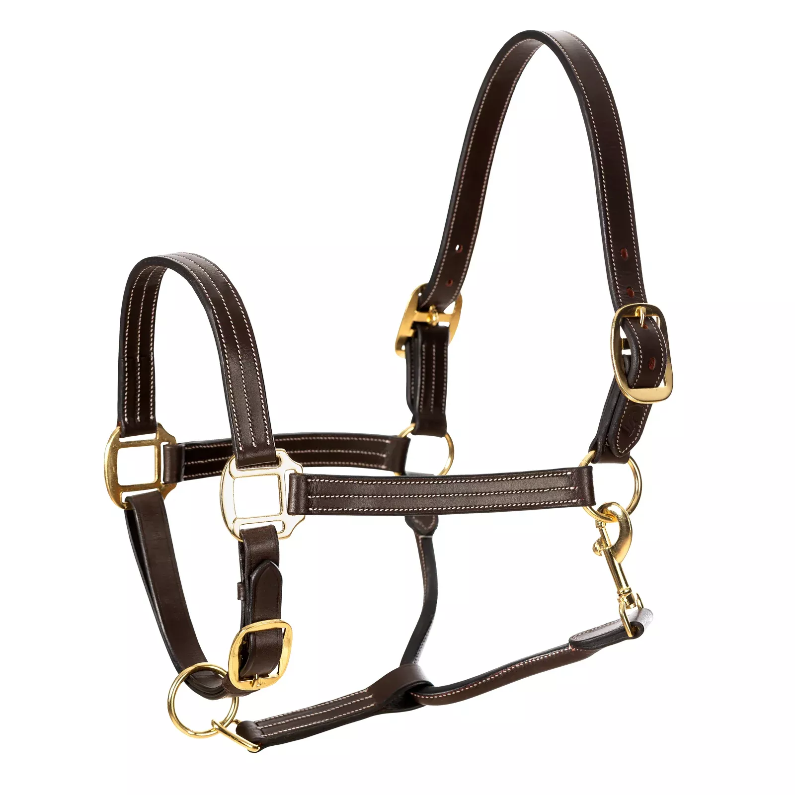 Equinavia Valkyrie Triple Stitched Leather Halter - Chocolate Brown