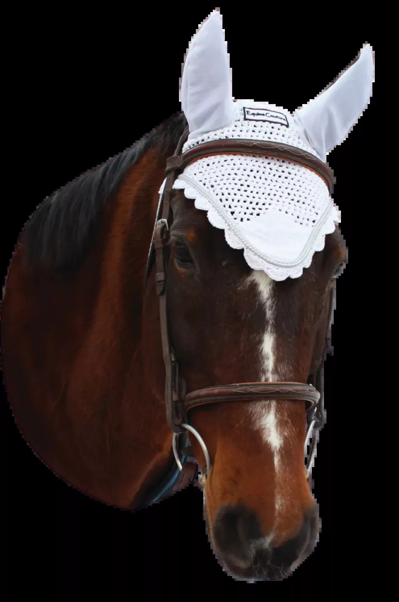 Equine Couture Fly Bonnet- Silver Rope
