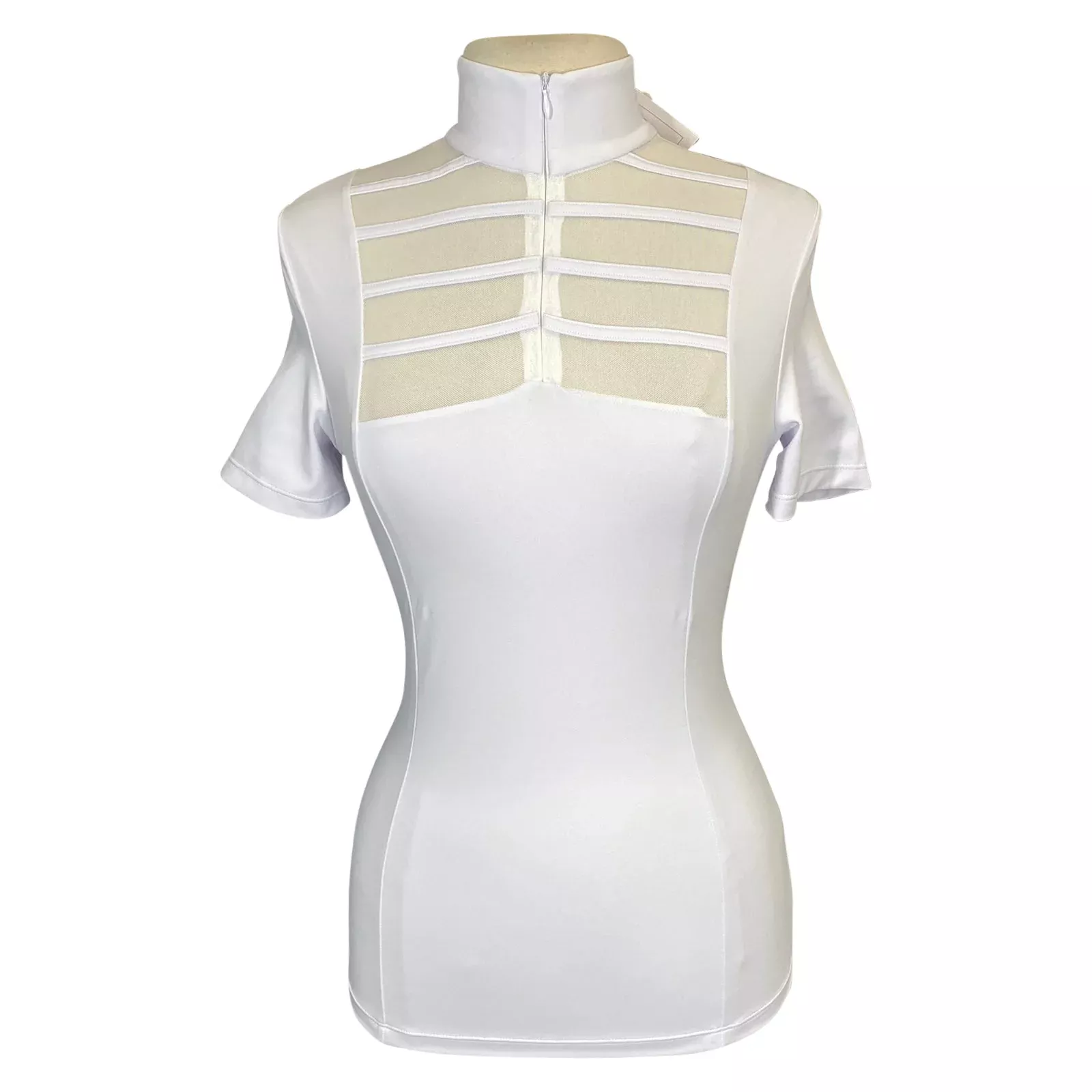 Equisite 'Elaine' Show Shirt in White - Women's Large