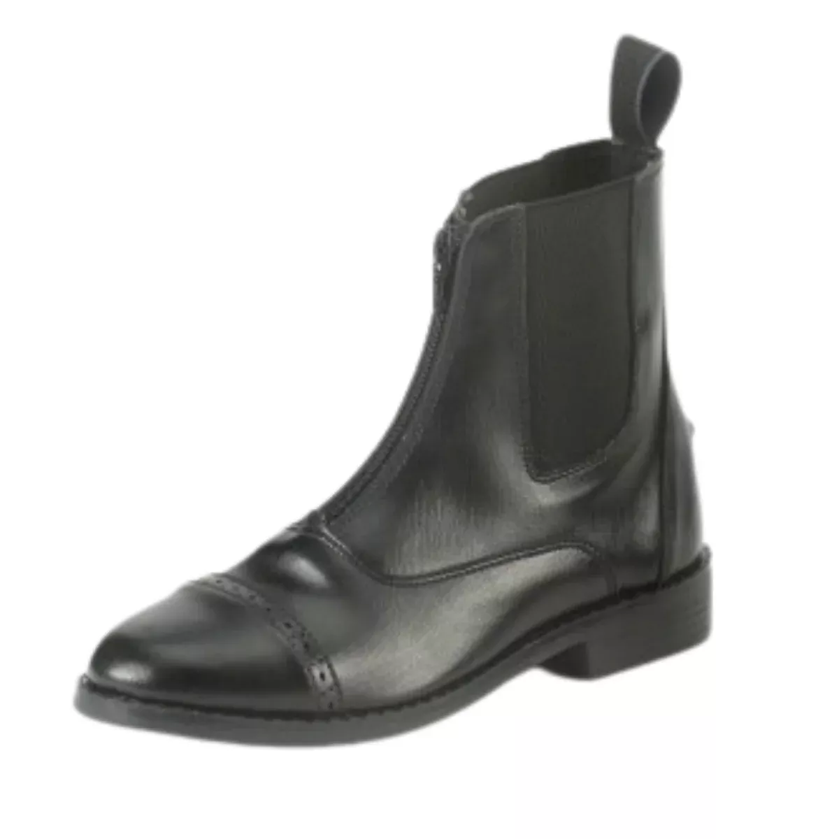 Equistar Synthetic Zip Paddock Boots in Black - Children's 10