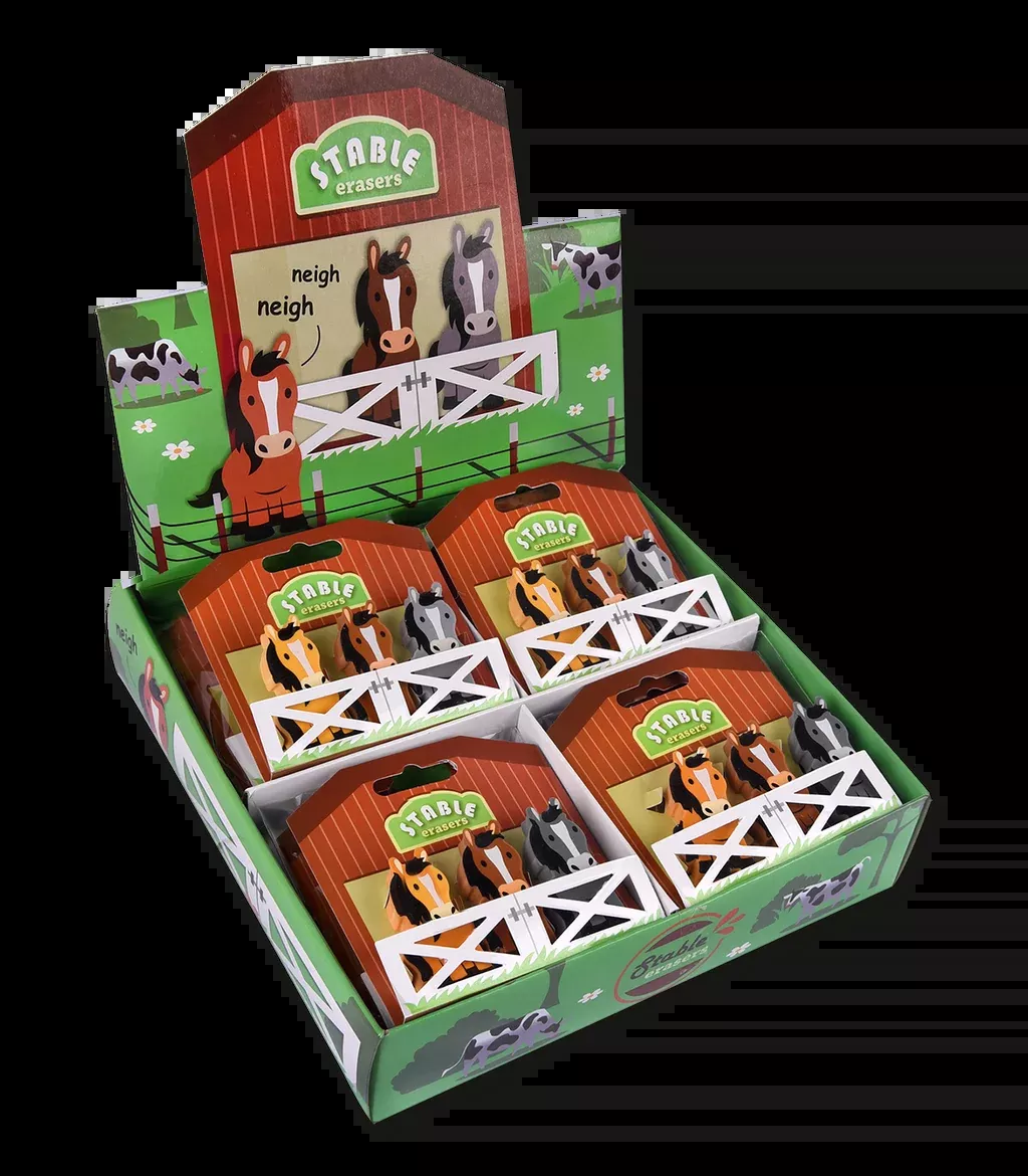 Erasers - 3 Horses in a Stable