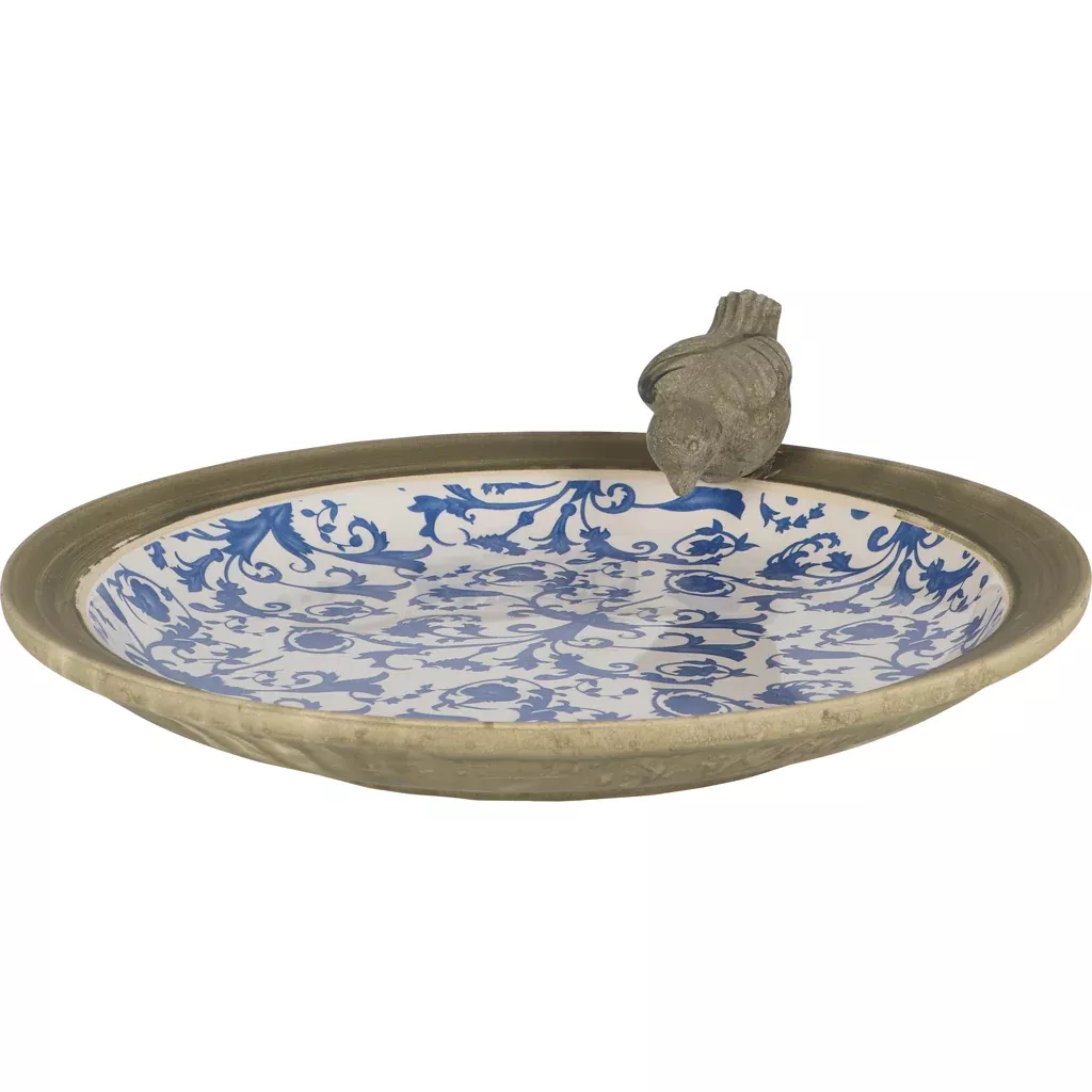 Esschert Design Aged Ceramic Birdbath