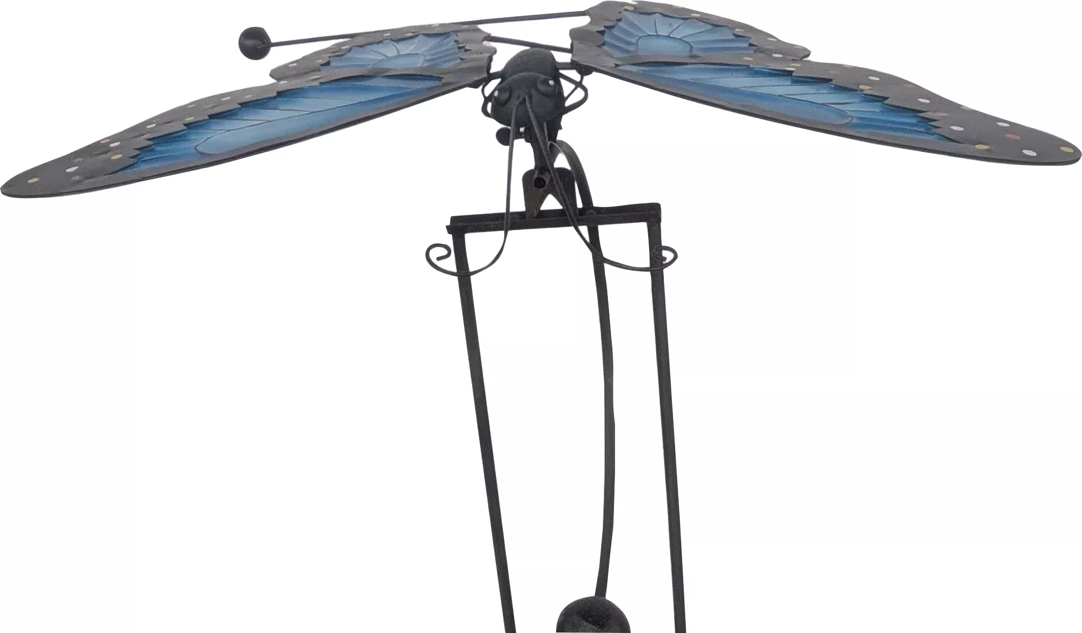 Esschert Design Metal Butterfly Rocker, Blue
