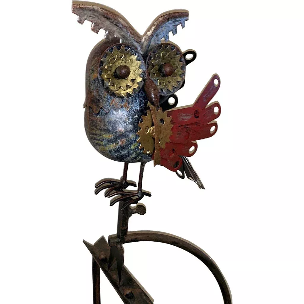Esschert Design Metal Mechanical Owl in Flight Rocker