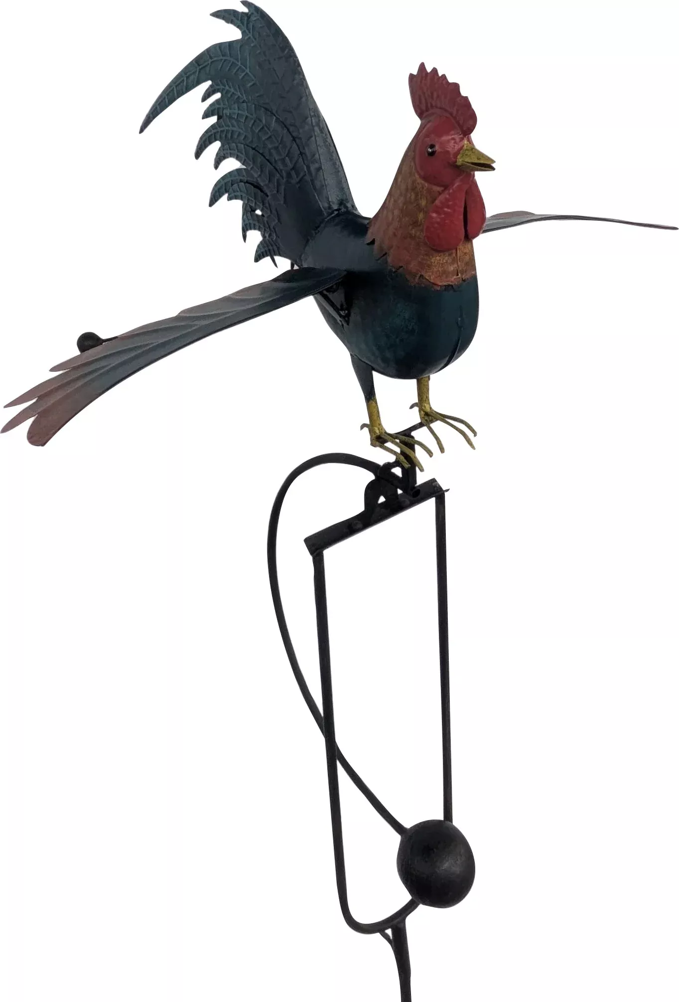 Esschert Design Metal Rooster Rocker Garden Stake