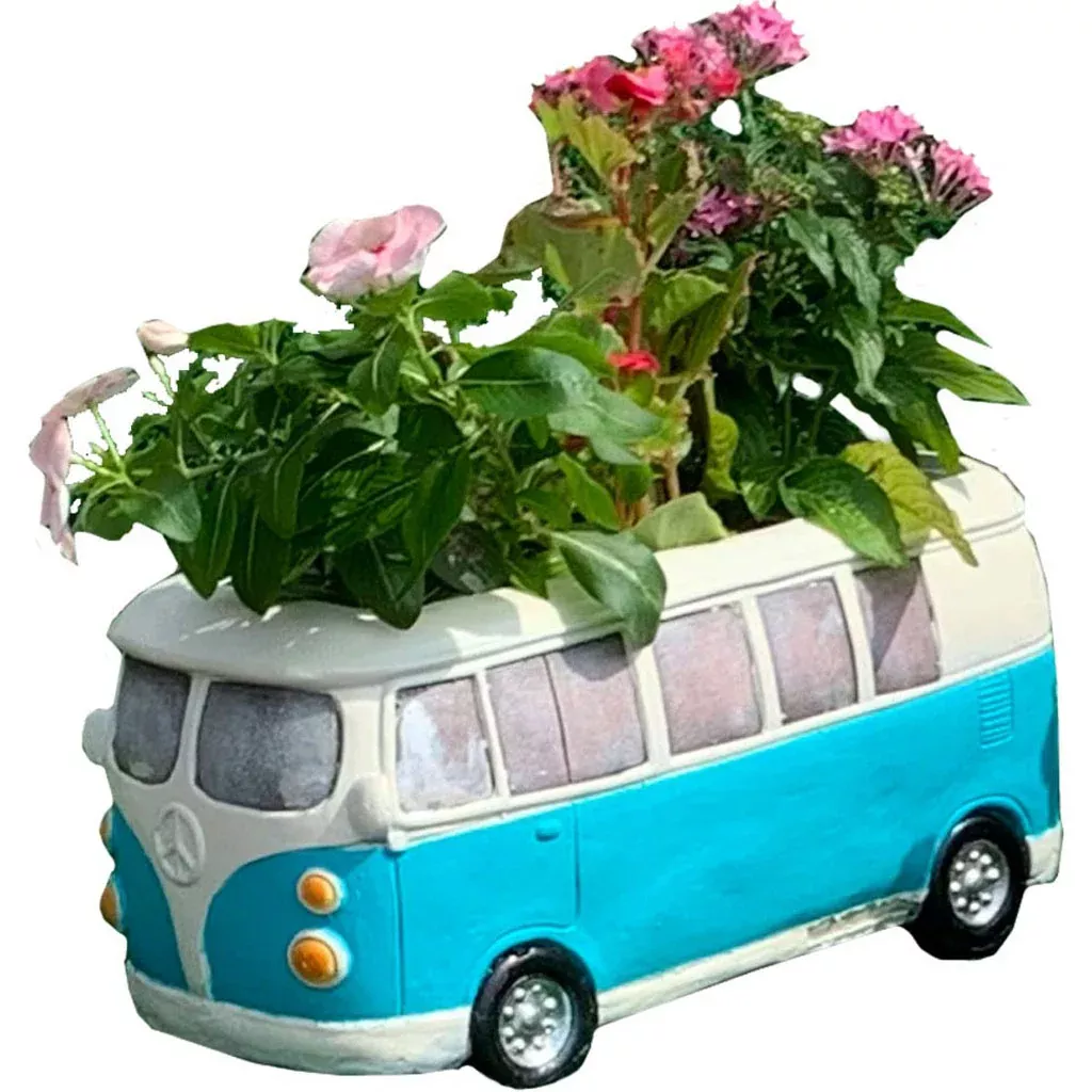 Esschert Design MGO Van Planter 16.1 in Blue