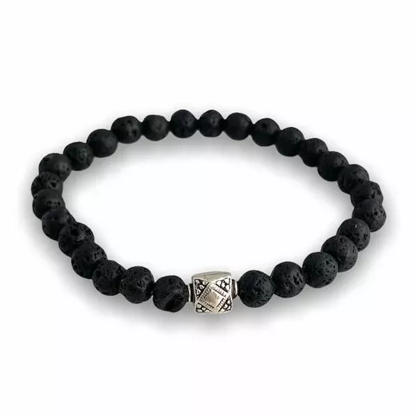 ESSENTIAL OIL DIFFUSOR BLACK BRACELET