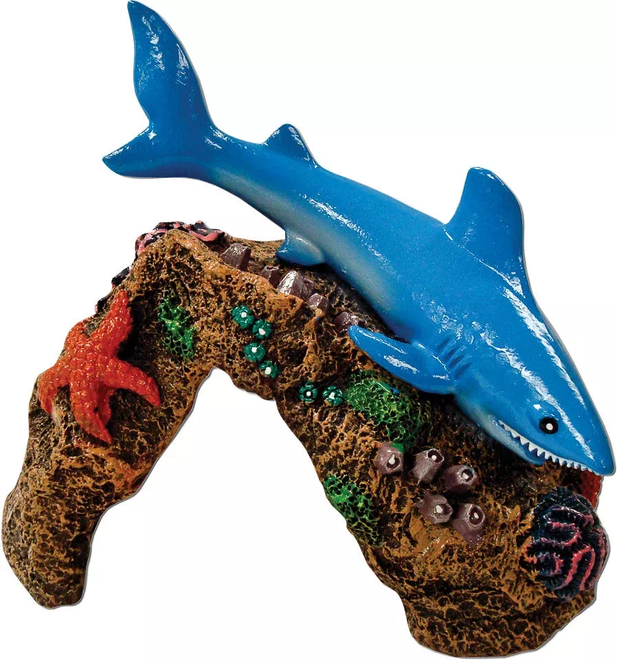 Exotic Environments Great White Shark Aquarium Ornament, Small