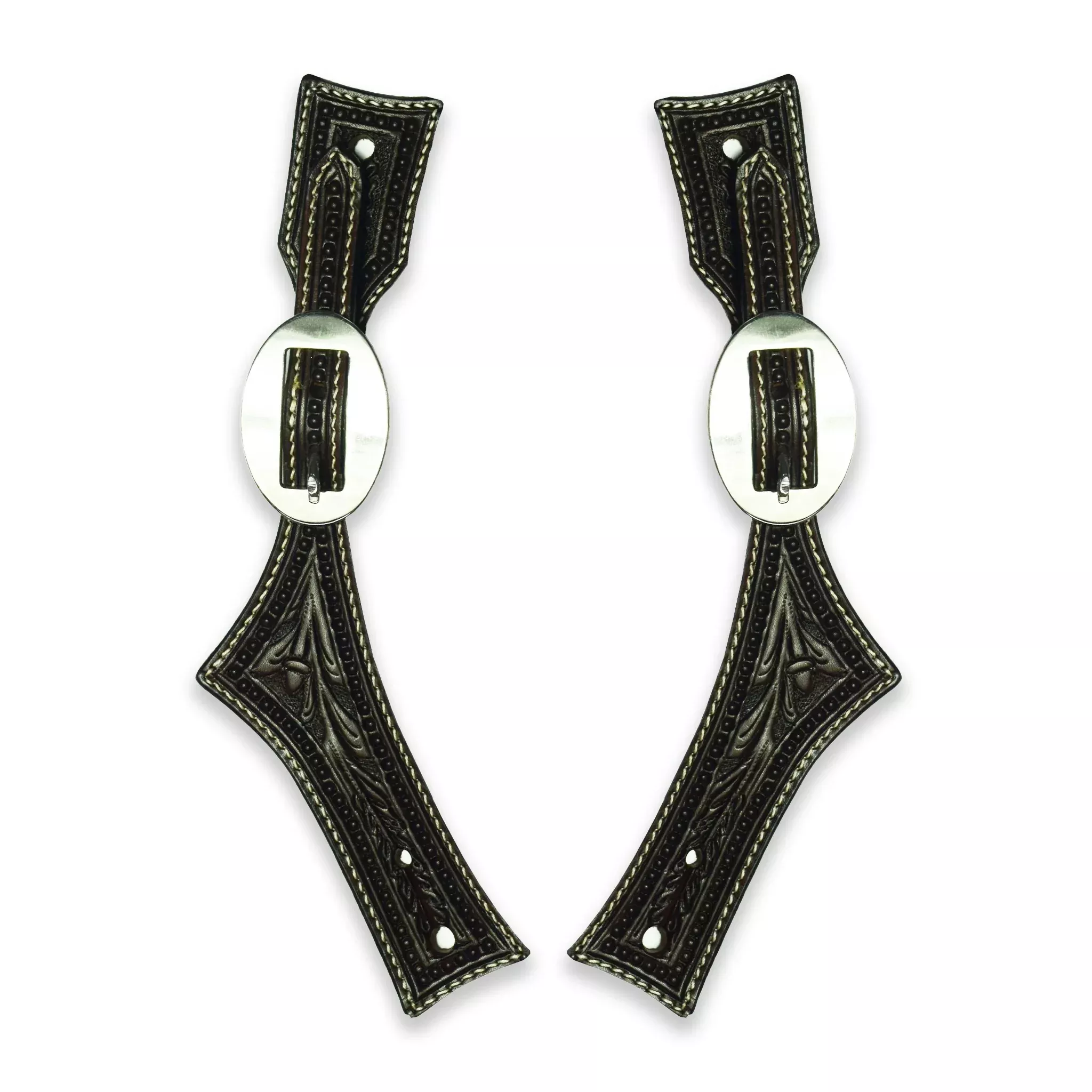 Ezy Ride Floral Hatched Stamping Spur Straps