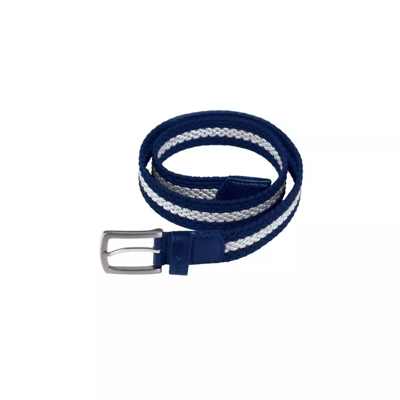 Fair Play Hill Stripe Belt – Navy/Silver