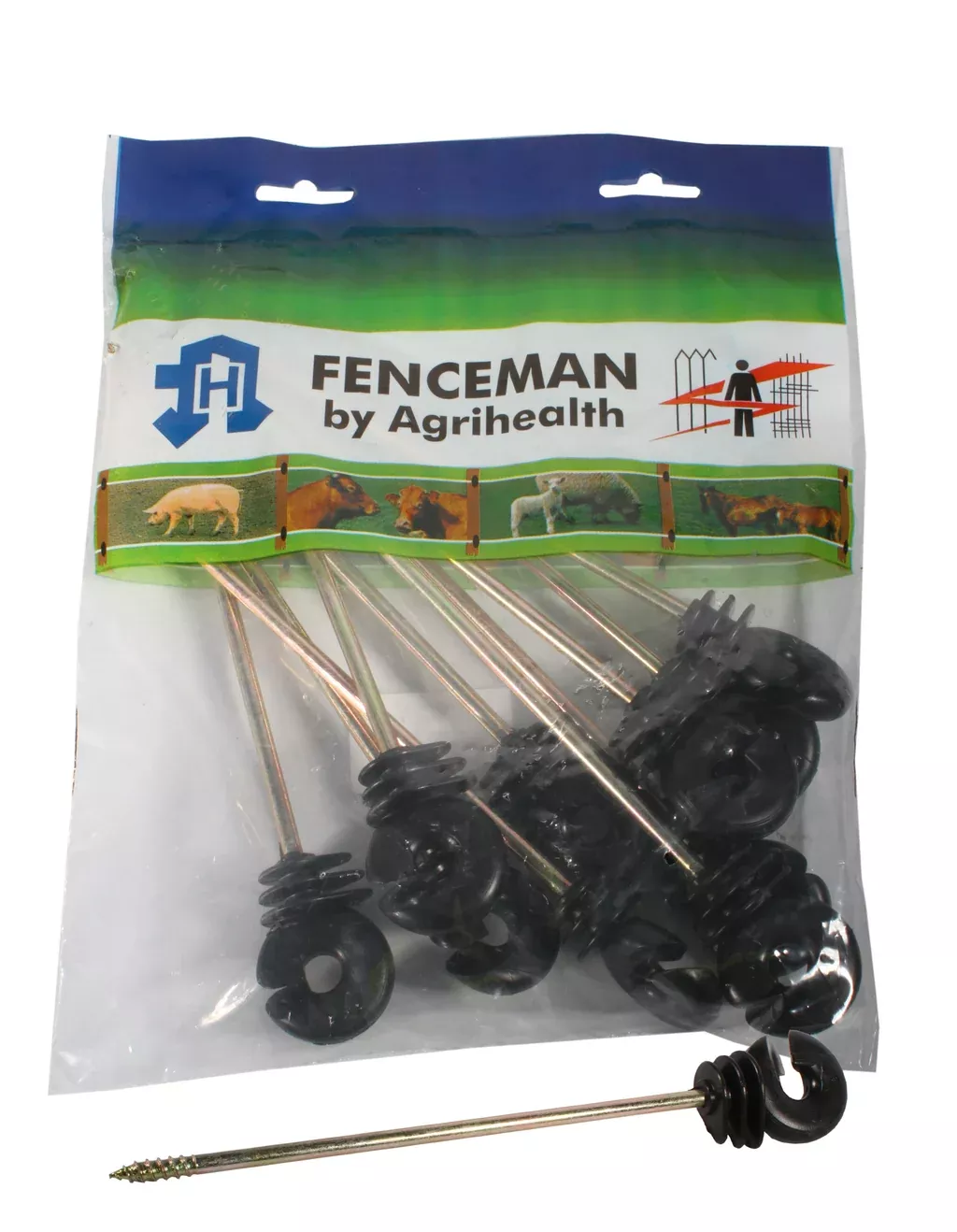 Fenceman Long Screw In 21cm Ring Insulators