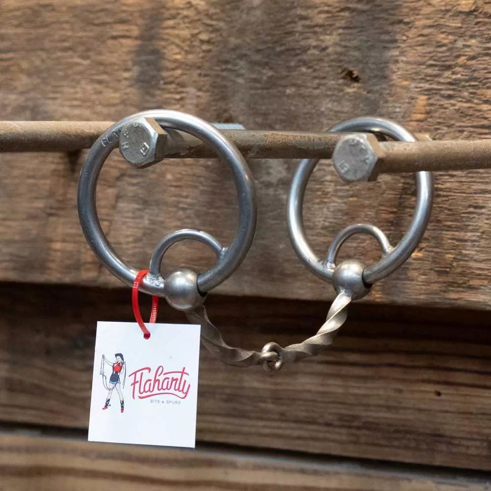 Flaharty Locked O-Ring Square Twist Snaffle Bit