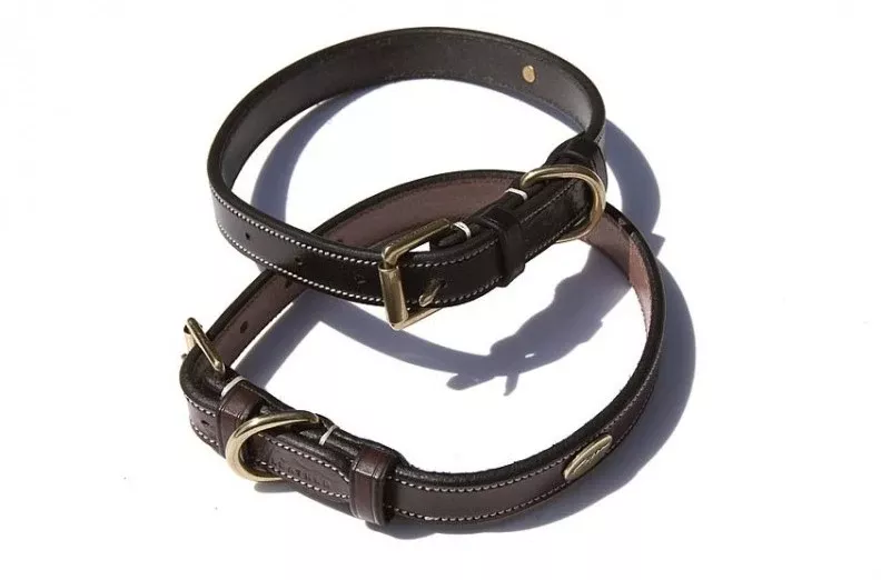 Flat Leather Dog Collar