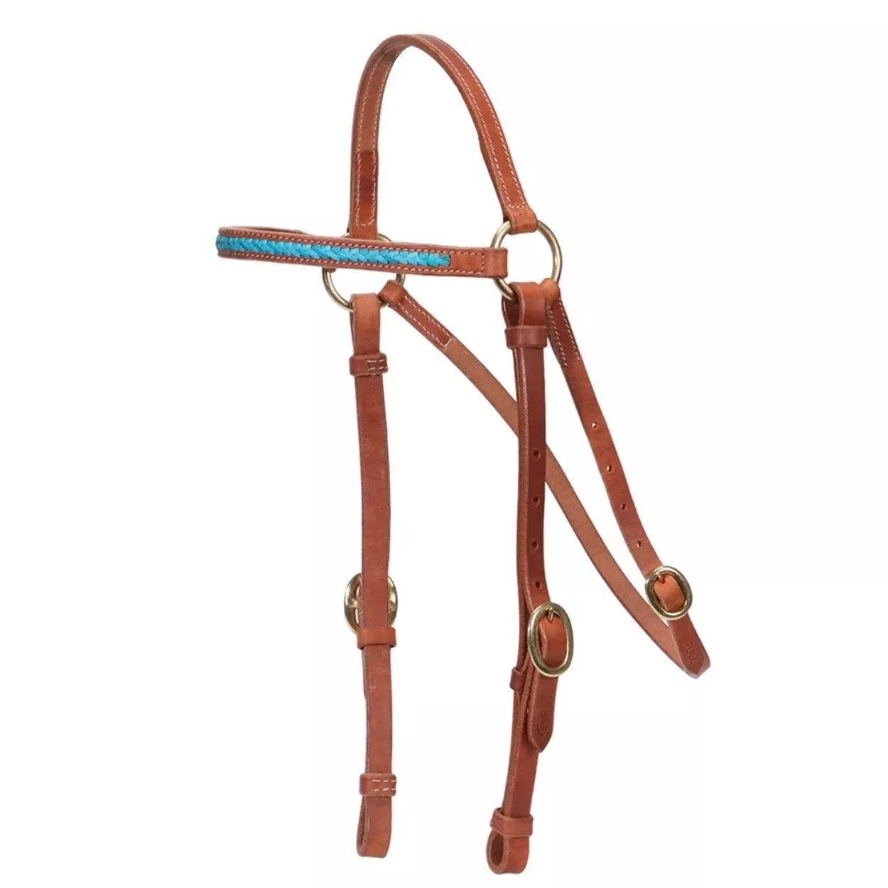 Fort Worth Barcoo Bridle w Turquoise Browband