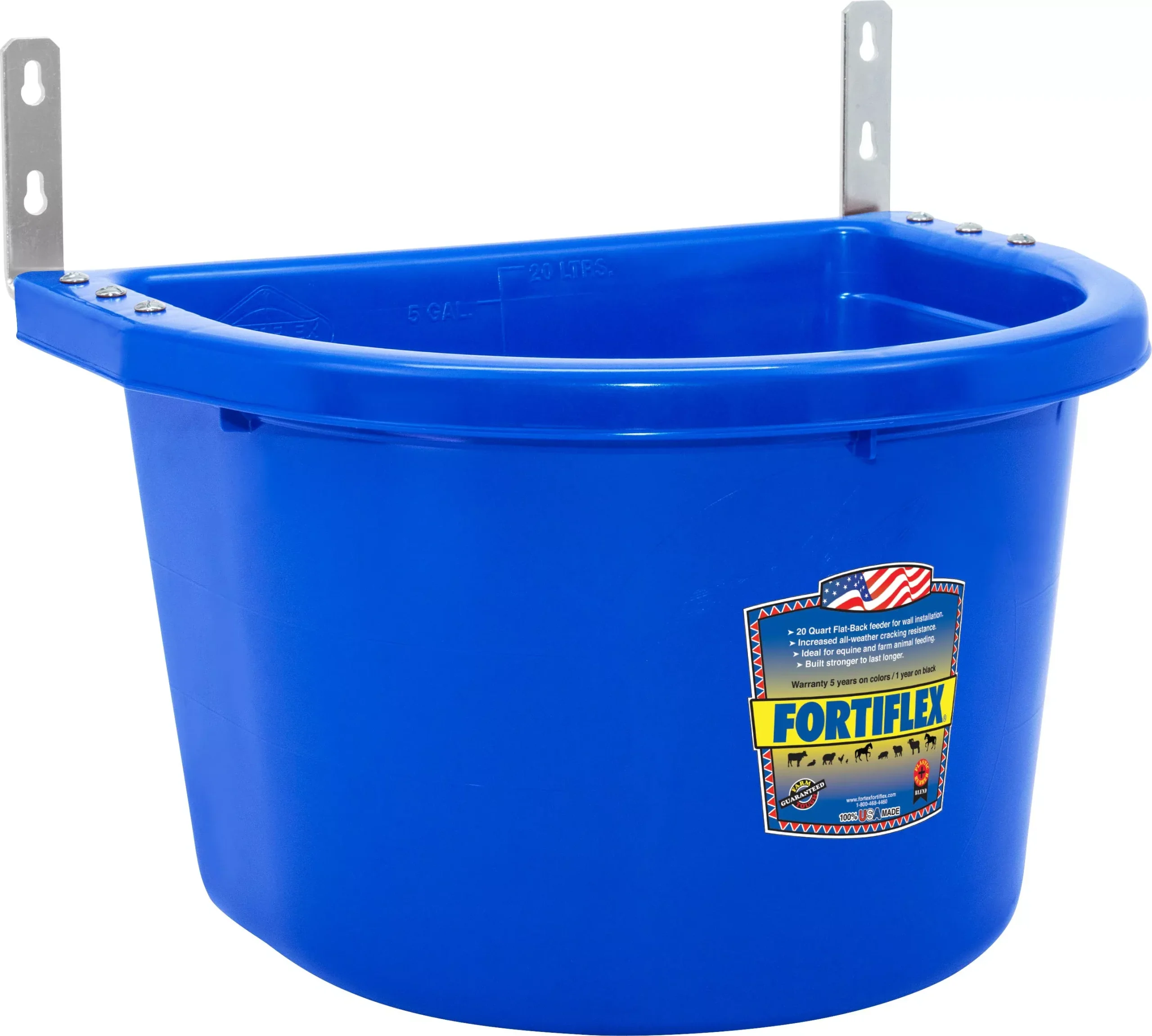 Fortiflex Over-the-Fence Feeder, 20 qt, Blue
