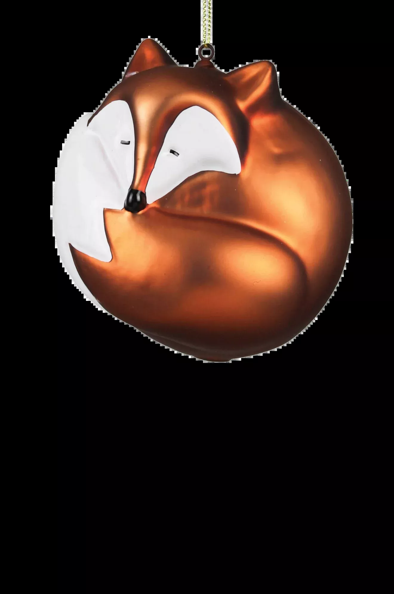 Fox Christmas Glass Ornament