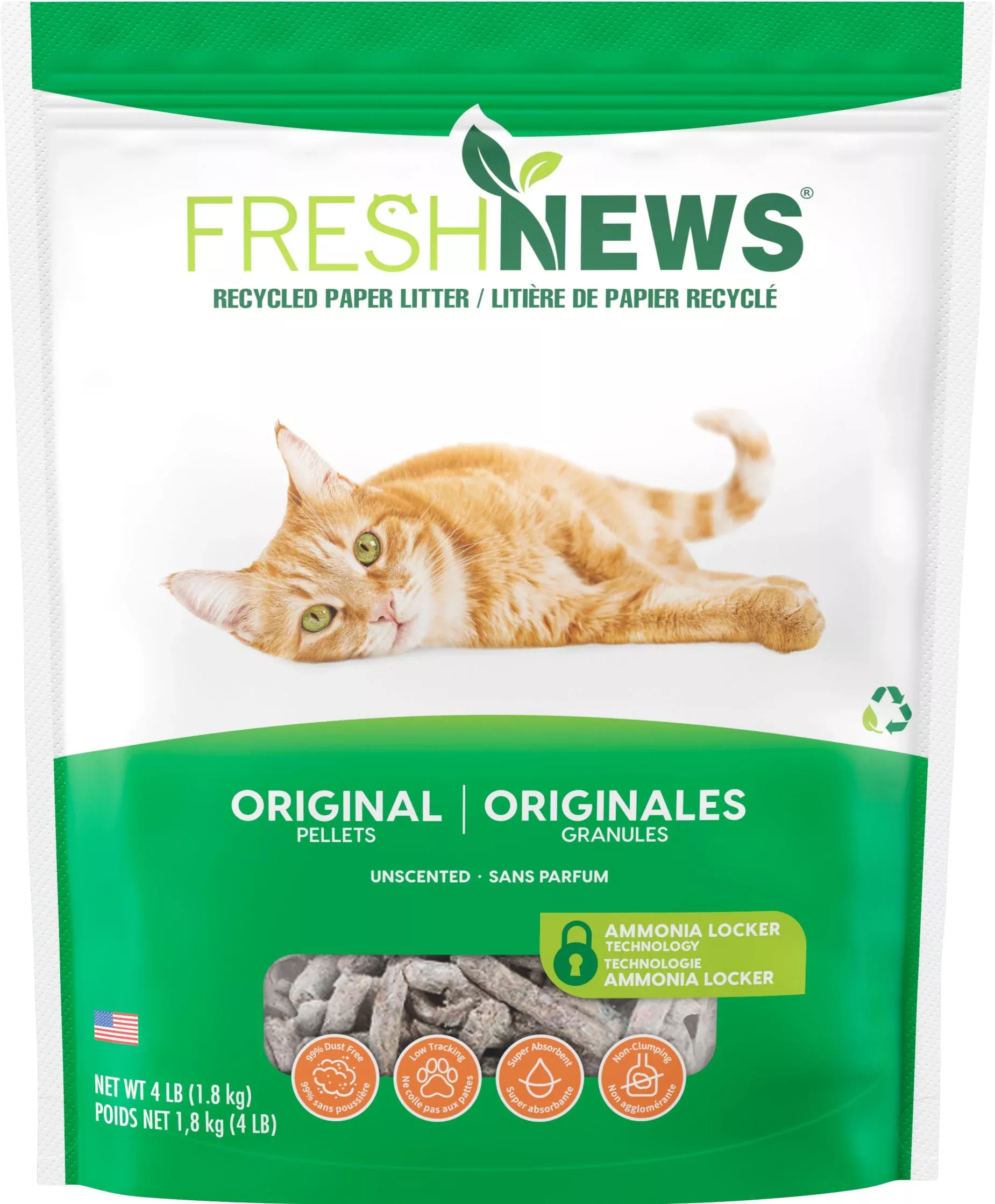 Fresh News Recycled Paper Cat Litter, 4 lb