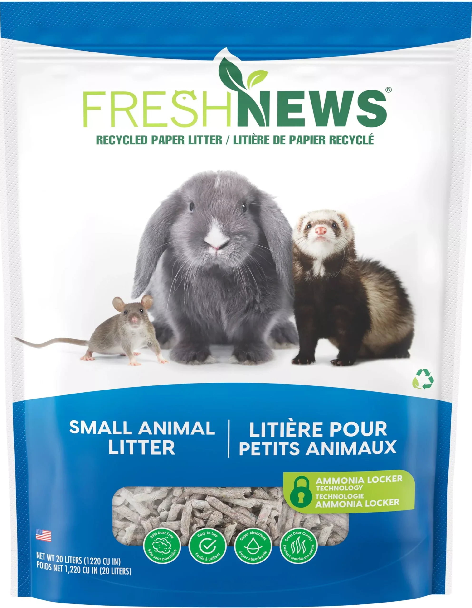 Fresh News Small Animal Litter 20 L, Gray