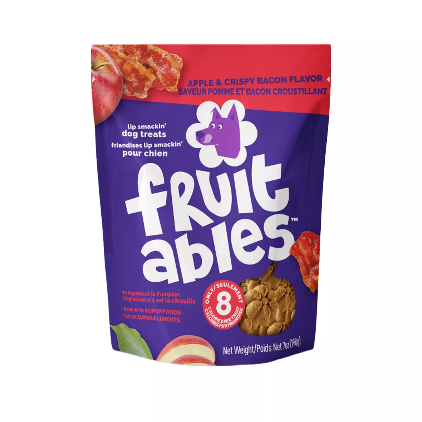 Fruitables Crispy Bacon & Apple Dog Treats 7 oz.