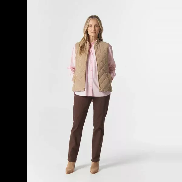 Goondiwindi Cotton Vest | Heritage Quilted | Iced Coffee