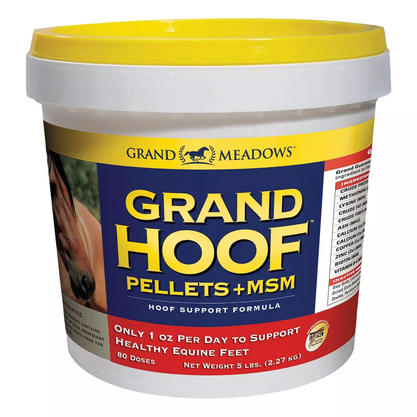 Grand Meadows Grand Hoof Pellets + MSM 5 lb.