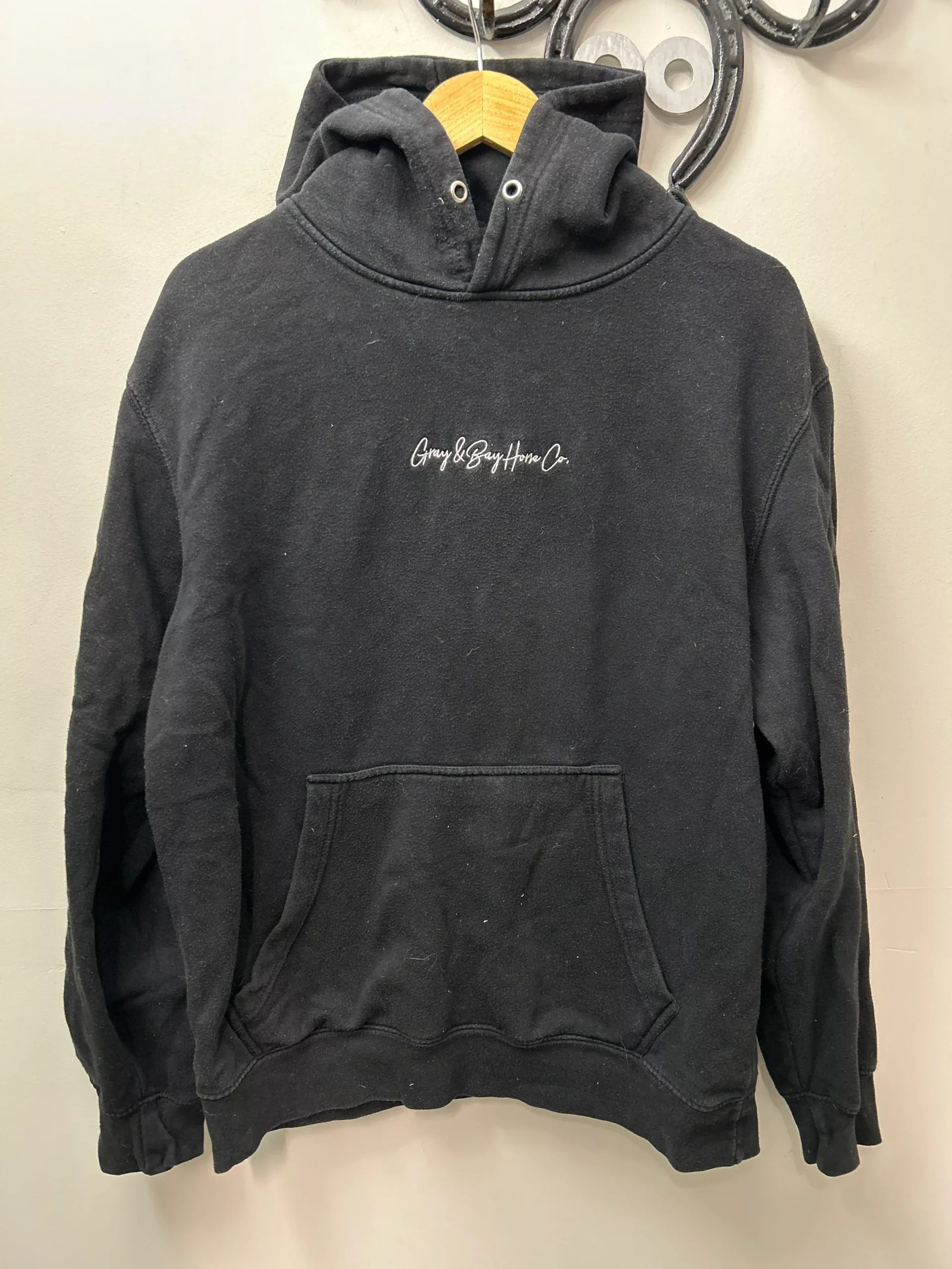 Gray & Bay Horse Co Black Hoodie Large