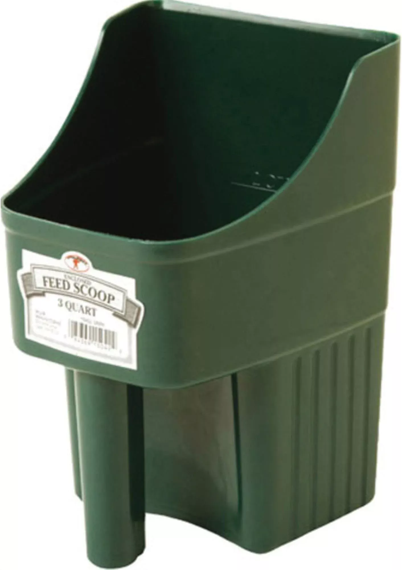 Green Enclosed Feed Scoop, 3Qt