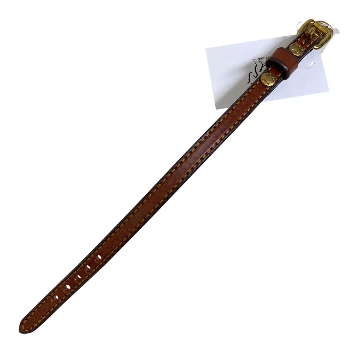 Green Hill Dog Collar in Chestnut - XS