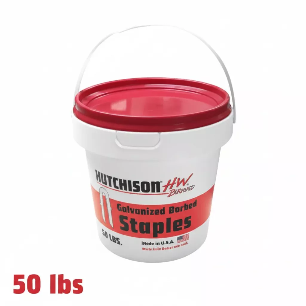 H&W 1-3/4" Galvanized Staples, 50lb Bucket