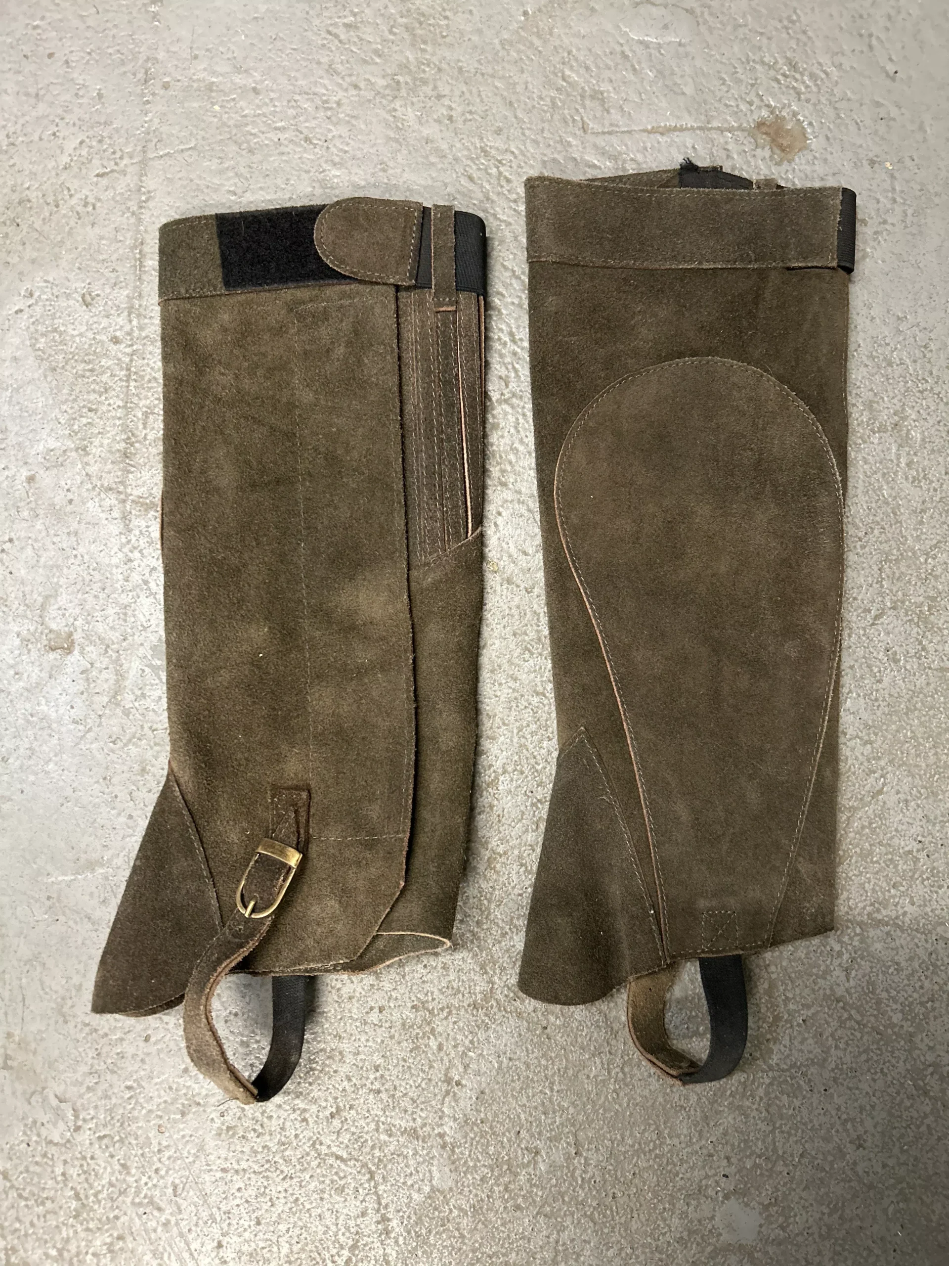 Half Chaps Brown Suede Small