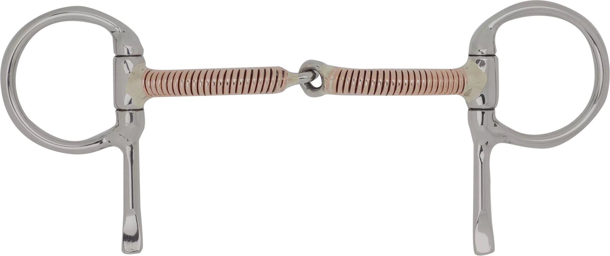 Half Cheek Copper Wire Wrapped Snaffle 4 3/4"