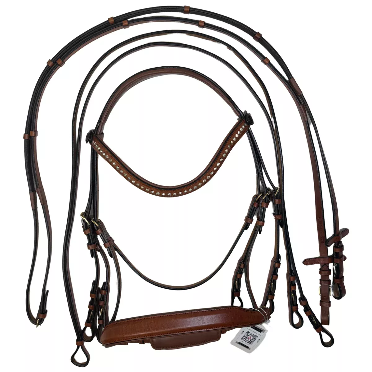 Halter Ego 'Savannah' Double Bridle in Cognac - X-Full