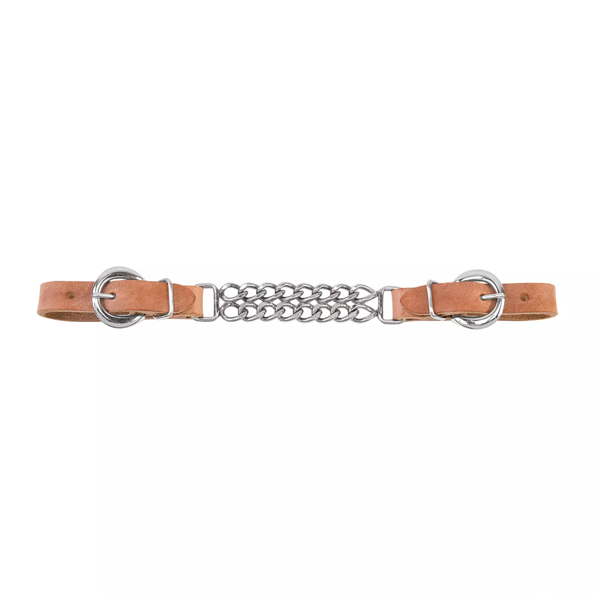 Harness Leather 4-1/4" Double Flat Link Chain Curb Strap