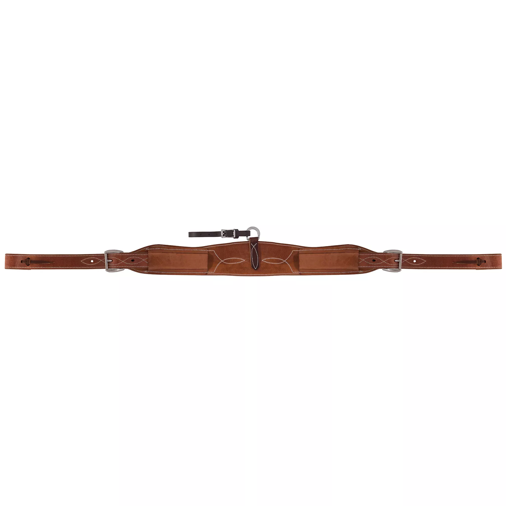 Heavy-Duty Roper Back Cinch, Complete, Russet, 4"