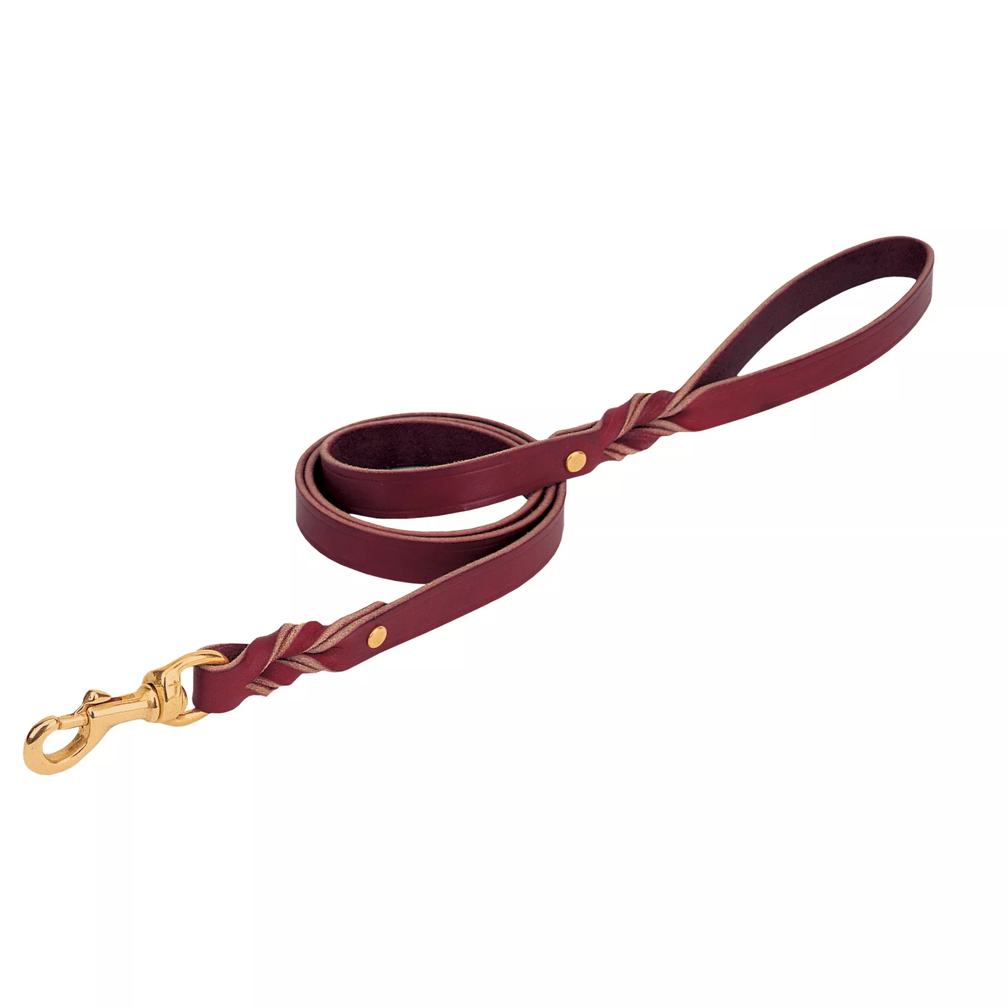Heritage Twisted Latigo Leather Leash, 3/4" X 6