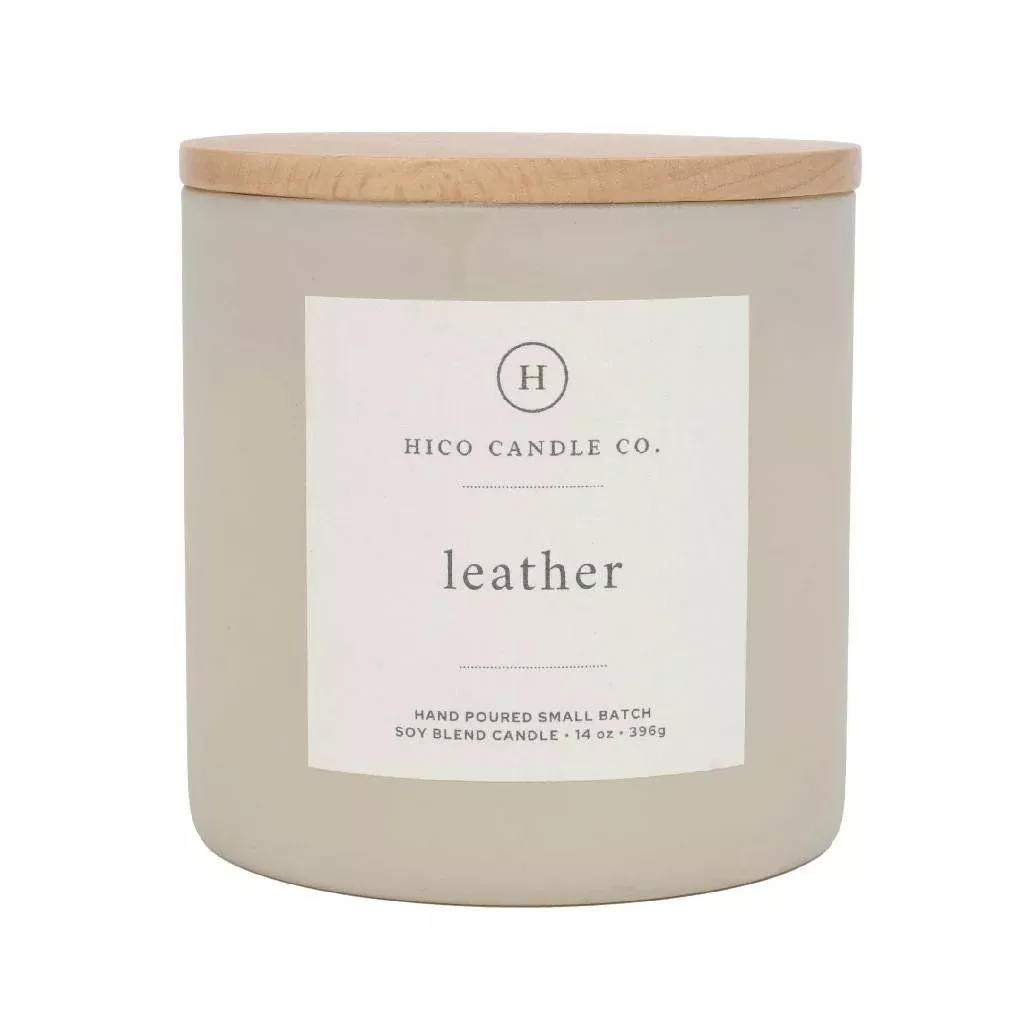 Hico Candle Co Leather Candle