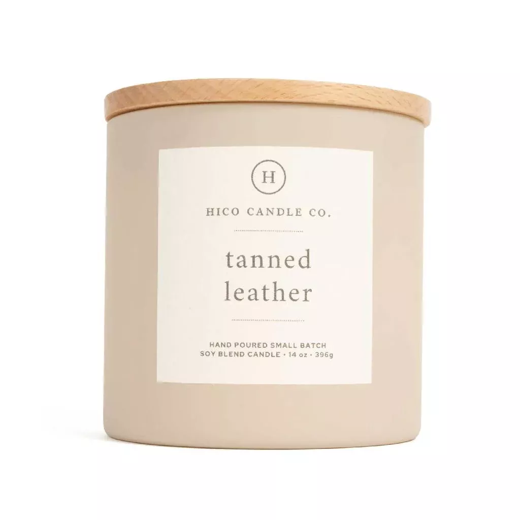 Hico Candle Co Tanned Leather Candle