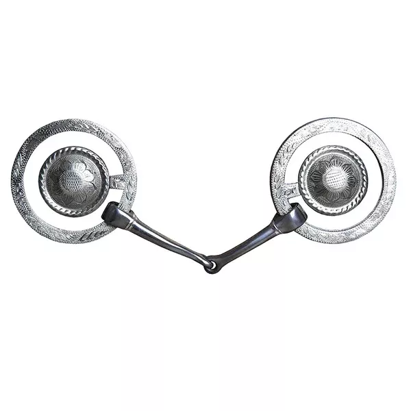HILASON 5" Western Engraved Stainless Stteel Horse Mouth Ring Snaffle Bit