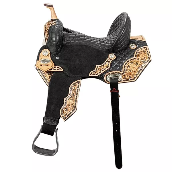 HILASON Flex Tree Western Horse Saddle American Leather Trail Barrel