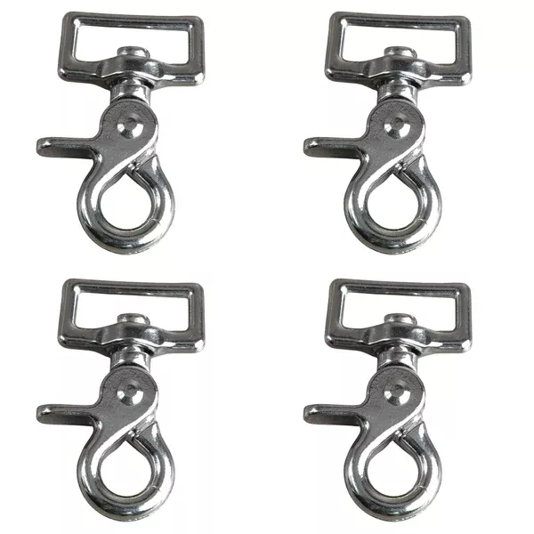 HILASON Trigger Scissor Snap Square Eye Clip With Easy Finger Clasp Realease Clamp Pack of 2