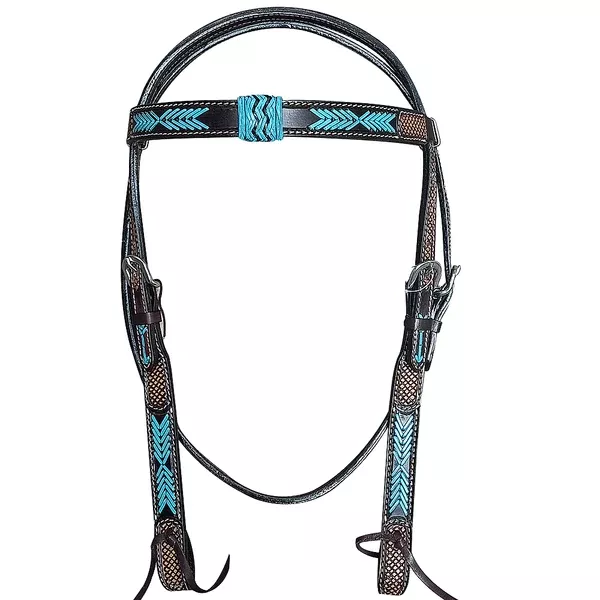 HILASON Western Horse Headstall American Leather Brown