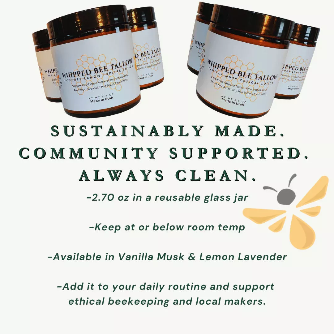 Homer's Whipped Bee Tallow Lotion- Vanilla Musk