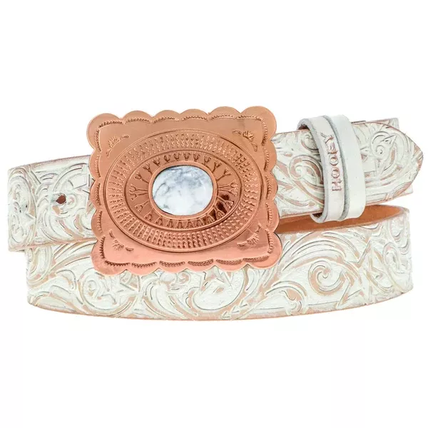 Hooey Ladies Stella Hand Tooled Filigree Belt