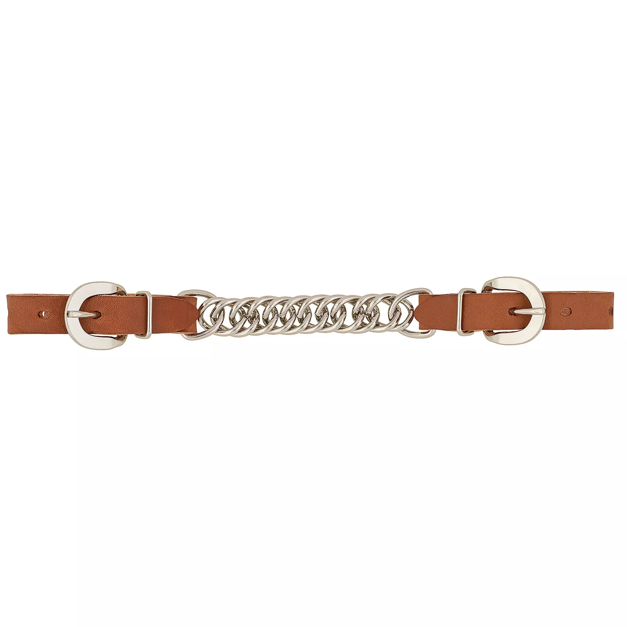 Horizons Harness Leather 4-1/2" Single Flat Link Chain Curb Strap