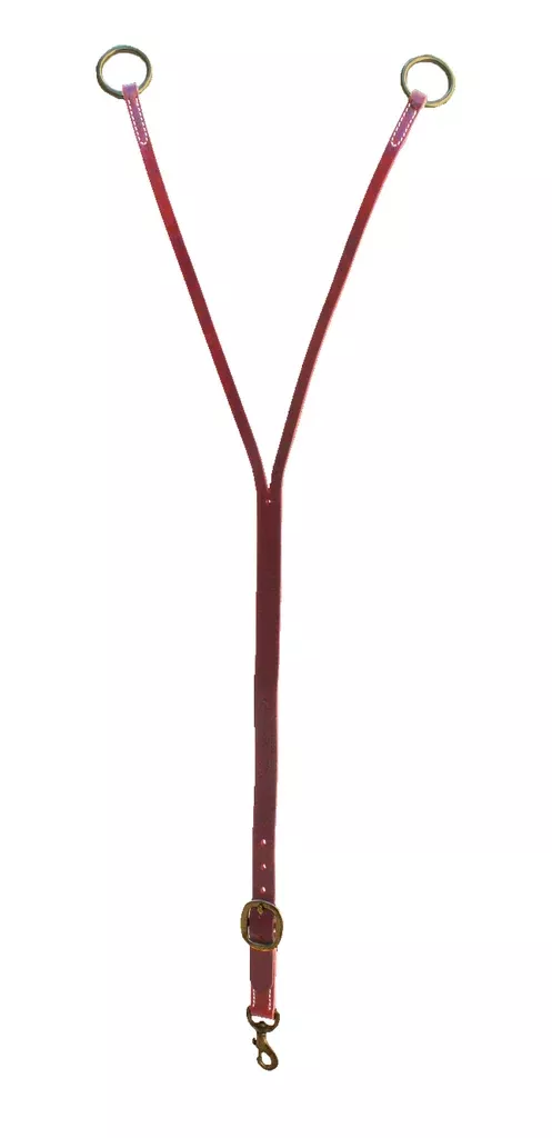 Horse Challenger Western Latigo Leather Training Fork Girth Attachment Brass Hardware 975L810